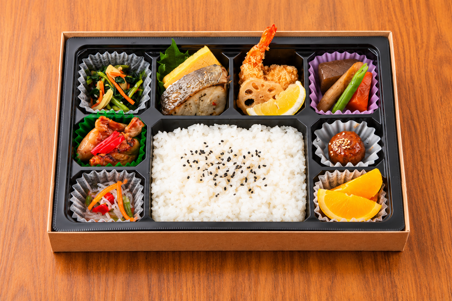 バラエティー弁当 福山市 テイクアウト 宅配弁当 小魚阿も珍