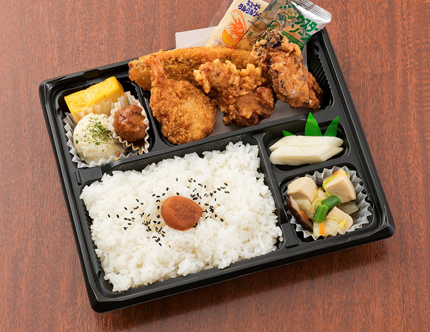 海老白身魚唐揚げ弁当